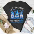 Cute Gnomes Wear Blue For Type1 Diabetes Awareness T-Shirt Unique Gifts