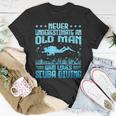 Never Underestimate An Old Man Who Loves Scuba Diving T-Shirt Personalized Gifts