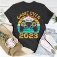 Game Over Class Of 2024 Video Games Vintage Graduation Gamer Unisex T-Shirt Unique Gifts