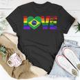Gay Pride Brazilian Brazil Flag Unisex T-Shirt Unique Gifts