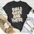 Girls Gays And Theys Lgbtq Pride Parade Ally Unisex T-Shirt Unique Gifts