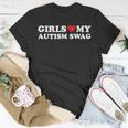 Girls Love My Autism Swag Funny Autistic Boy Gifts Awareness Unisex T-Shirt Unique Gifts
