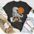 Halloween Dinosaur SkeletonRex Scary Pumpkin Moon Costume T-Shirt Unique Gifts