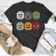 Halloween Head Pumpkin Ghost Zombie Block Brick Builder T-Shirt Unique Gifts