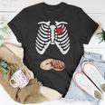 Halloween Pregnancy Dad Donut Baby Pregnant Skeleton Costume Unisex T-Shirt Unique Gifts