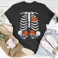 Halloween Twin Pregnant Skeleton Twins Baby Xray Rib Cage T-Shirt Unique Gifts