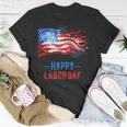 Happy Labor Day Fireworks And American Flag Labor Patriotic T-Shirt Funny Gifts