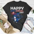 Happy Memorial Day 4Th Of July Dinosaur American Flag Hat Unisex T-Shirt Unique Gifts