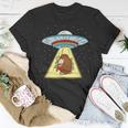 Hedgehog Playing Bagpipe Ufo Abduction T-Shirt Unique Gifts