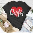 I Love Carter First Name I Heart Named Unisex T-Shirt Unique Gifts