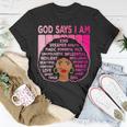 Junenth Afro American Melanin Black Pride Pink African T-Shirt Funny Gifts