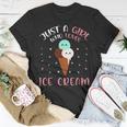Just A Girl Who Loves Ice Cream Lover Cute Summer Vacation Unisex T-Shirt Unique Gifts