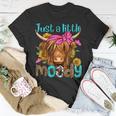 Just A Little Moody Cute Western Highland Cows Lover Farming T-Shirt Funny Gifts