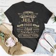 Legends Were Born In July 1980 43 Year Old Birthday Gifts Unisex T-Shirt Unique Gifts
