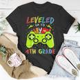 Leveled Up To 4Th Grade Gamer Back To School First Day Boys Unisex T-Shirt Unique Gifts