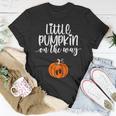 Little Pumpkin On The Way Pregnancy Announcement Pregnant T-Shirt Unique Gifts