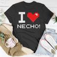 I Love Necho System 8 Bit Heart Sf Insurance Agent Agency T-Shirt Funny Gifts