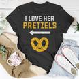 I Love Her Pretzels Matching Couple Oktoberfest T-Shirt Funny Gifts