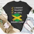 Luggage Passport No Kids Jamaica Travel Vacation Outfit Unisex T-Shirt Funny Gifts