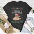 Merry Ottermas Cat Ugly Christmas Sweaters T-Shirt Unique Gifts