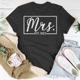 Mrs Est 2023 Married Wife Husband Mr Matching Wedding Unisex T-Shirt Funny Gifts