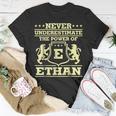 Never Underestimate Ethan Personalized Name Unisex T-Shirt Funny Gifts