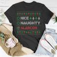 Nice Naughty Alarcon Christmas List Ugly Sweater T-Shirt Unique Gifts