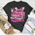 October We Wear Pink Ghosts Pumpkins Breast Cancer Halloween T-Shirt Unique Gifts