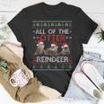 All Of Otter Reindeer Christmas Ugly Sweater Pajamas Xmas T-Shirt Unique Gifts