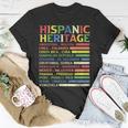 Hispanic Heritage Month 2023 National Latino Countries Flag T-Shirt Unique Gifts