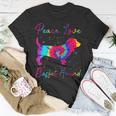 Peace Love Basset Hound Funny Dog Lover Gift Unisex T-Shirt Unique Gifts