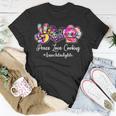 Peace Love Cooking Lunch Lady Life Tie Dye Lunch Lady T-Shirt Unique Gifts
