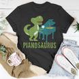 Pianosaurus Funny Piano Music Player Musician Graphic Unisex T-Shirt Unique Gifts