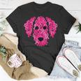 Pink Ribbon Dog Inspirational Breast Cancer Awareness T-Shirt Funny Gifts