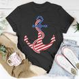 Proud American Flag Anchor Nautical Vintage 4Th Of July Anchor Funny Gifts Unisex T-Shirt Unique Gifts