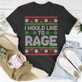 I Would Like To Rage Christmas D20 Ugly Tabletop Sweaters T-Shirt Unique Gifts