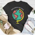 Read Across The World Globe Book Lover Bookworm Librarian Unisex T-Shirt Unique Gifts