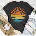 Retro Beach Sunset Vacation Palm Trees Tropical Summer Unisex T-Shirt Unique Gifts