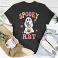 Retro Spooky Rbt Behavior Technician Halloween Rbt Therapist T-Shirt Unique Gifts