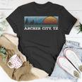 Retro Sunset Stripes Archer City Texas T-Shirt Unique Gifts
