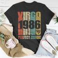 Retro Virgo 1986 32 Yrs Old Bday 32Nd Birthday T-Shirt Unique Gifts