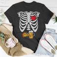 Skeleton Pregnancy Pregnant Couple Halloween Costume Husband T-Shirt Funny Gifts