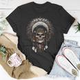 Skull Chief Indian Tribal Headdre Gifts For Lover Indigenous Unisex T-Shirt Unique Gifts
