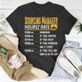 Sourcing Manager Hourly Rate Sourcing Director T-Shirt Unique Gifts