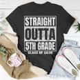 Straight Outta 5Th Grade Graduation Gifts 2030 Fifth Grade Unisex T-Shirt Unique Gifts