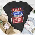 Stripes Stars And Baseball Spikes 4Th Of July Independence Unisex T-Shirt Unique Gifts
