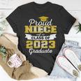 Super Proud Niece Of 2023 Graduate Awesome Family College Unisex T-Shirt Unique Gifts