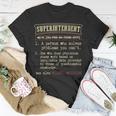Superintendent Dictionary Definition T-Shirt Unique Gifts