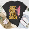 Syringe Retro Medical Get Your Flu Shot Caregiver T-Shirt Unique Gifts