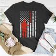 Teacher Husband Dad Vintage Usa Flag American Fathers Gift For Womens Gift For Women Unisex T-Shirt Unique Gifts